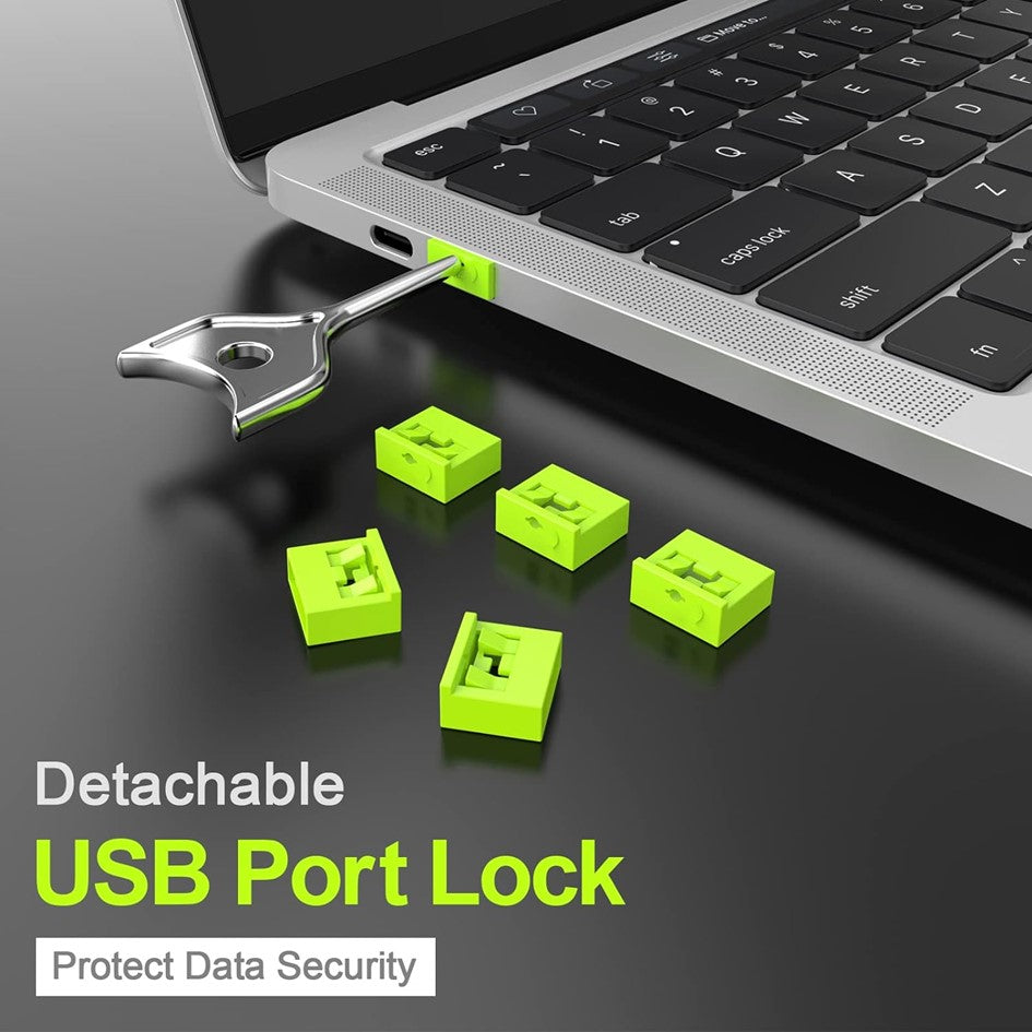 10PCS USB A Port Blocker with 1 Key / Locking USB Port / Dust Blocker / USB Cyber Security Port Blocker