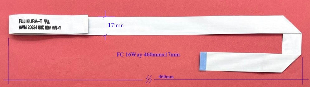 Flexible cable FC 16way 460mm x 17mm for Audio CD Pickup Connection