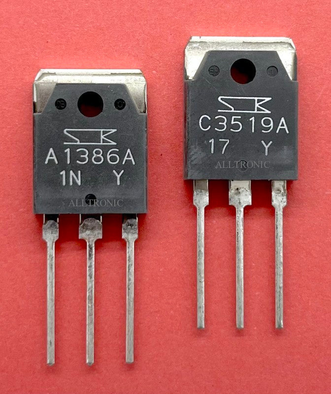 Audio Silicon PNP Power Amplifier Transistor 2SA1386A / 2SC3519A P / Y Rank Sanken Japan