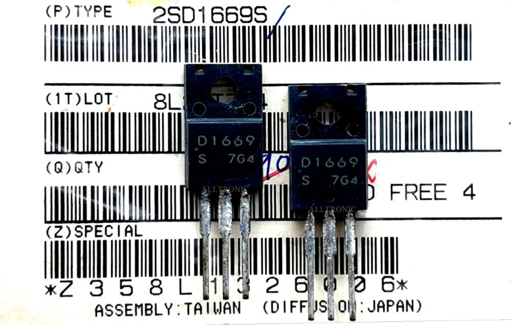 NPN Epitaxial Power switching Transistor 2SD1669S / D1669 TO220 Sanyo