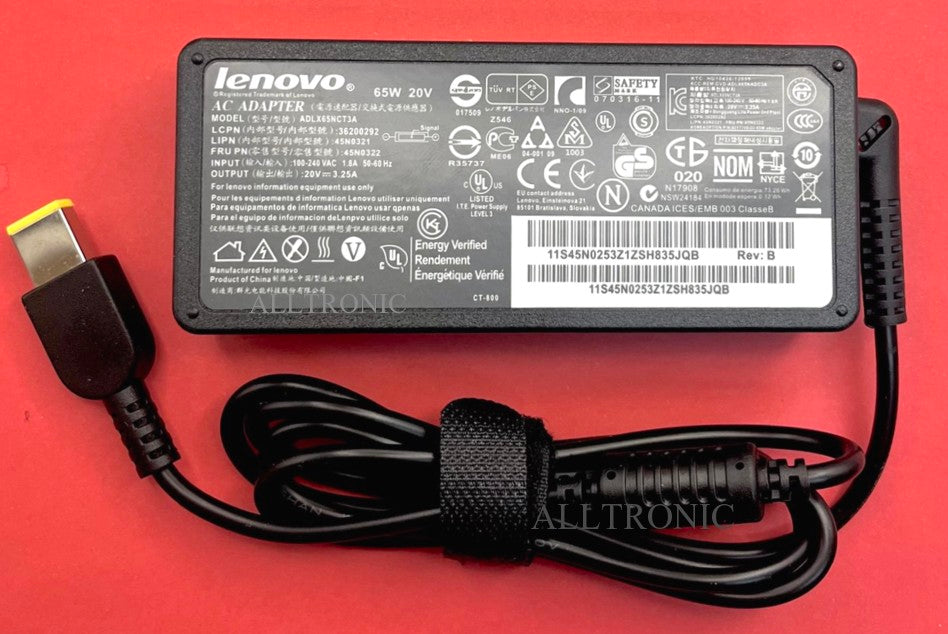 LED TV/Monitor AC Adaptor ADLX65NCT3A 20V 3.25A 65W for Lenovo Thinkpad (Safety Approved)