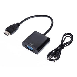 HDMI to VGA Adaptor with audio 1080p / Convert HDMI Male to VGA Female 16CM