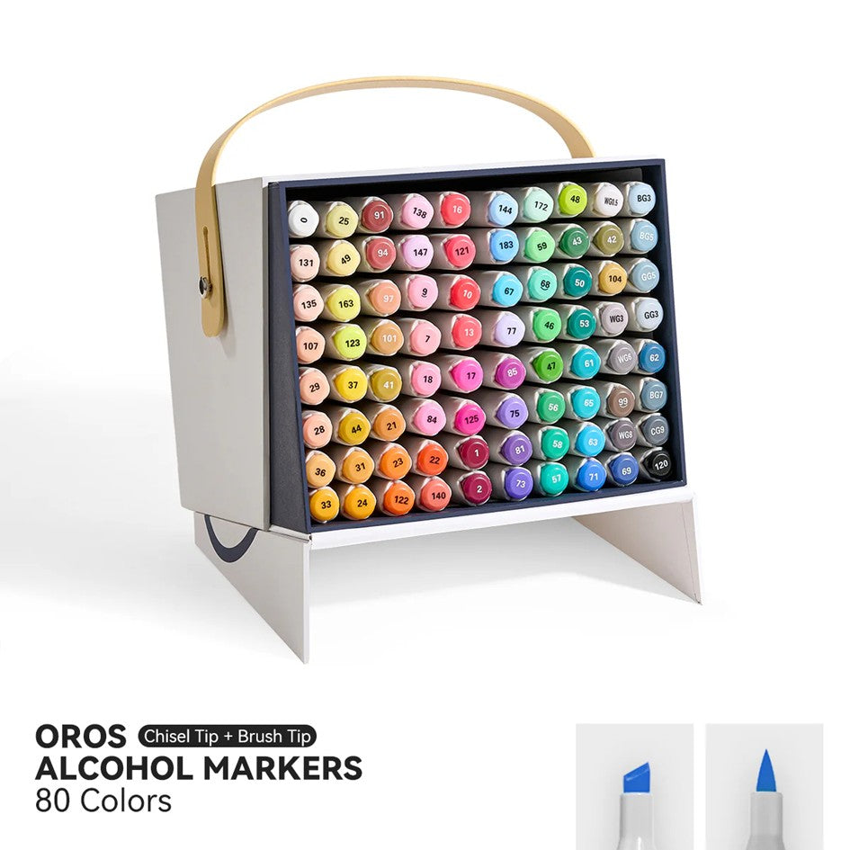 Arrtx 80 Oros Brush Alcohol Marker Set