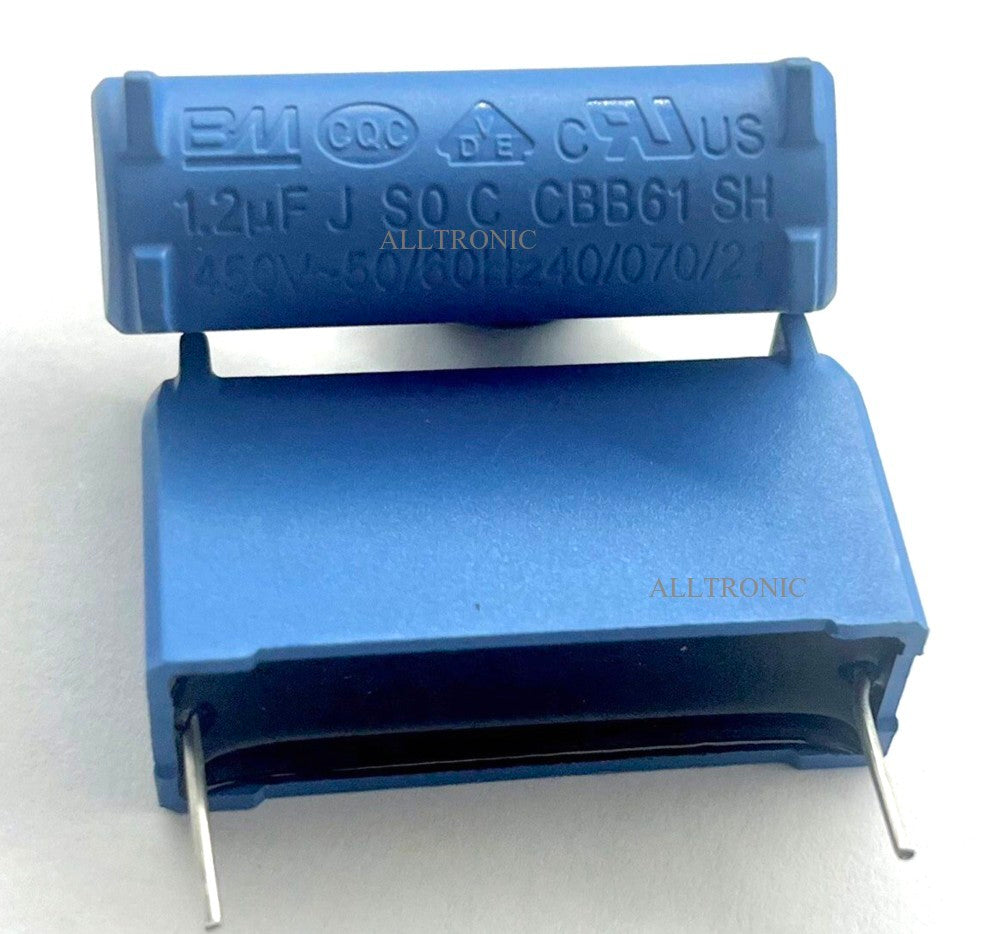 Air conditioner / Aircon / AC Capacitor CBB61 450VAC 1.2µF / 1.2uF - 2Pin PCB Mount