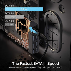 SATA III 6.0 Gbps SATA Cable  50CM (SATA Cable for SSD, SATA SSD Cable, SATA 3 Cables)