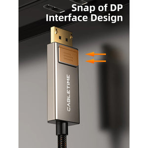 USB TypeC to DisplayPort Cable  2Meter 8K 60Hz Bidirectional 4K 144Hz for MacBook Pro / USB-C to Display Port 2Meter / Bi-directional - Cabletime