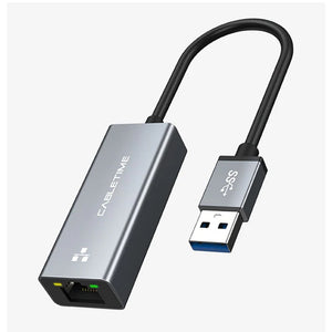 USB 3.0 to Gigabit Ethernet Adapter 1000Mbps RJ45 Cabletime