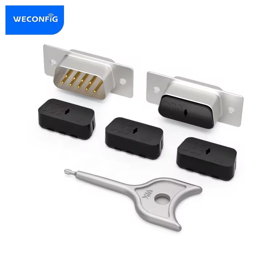 VGA / DB9 RS232 Serial Port Blocker PACK OF 10PCS Blocker + 1Pc Key Black