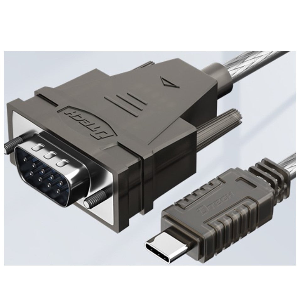 DTECH USB C TypeC to RS232 Serial Port Cable Industrial Communication Grade PL2303GC Chip/ Type C to RS232 Serial  High Speed