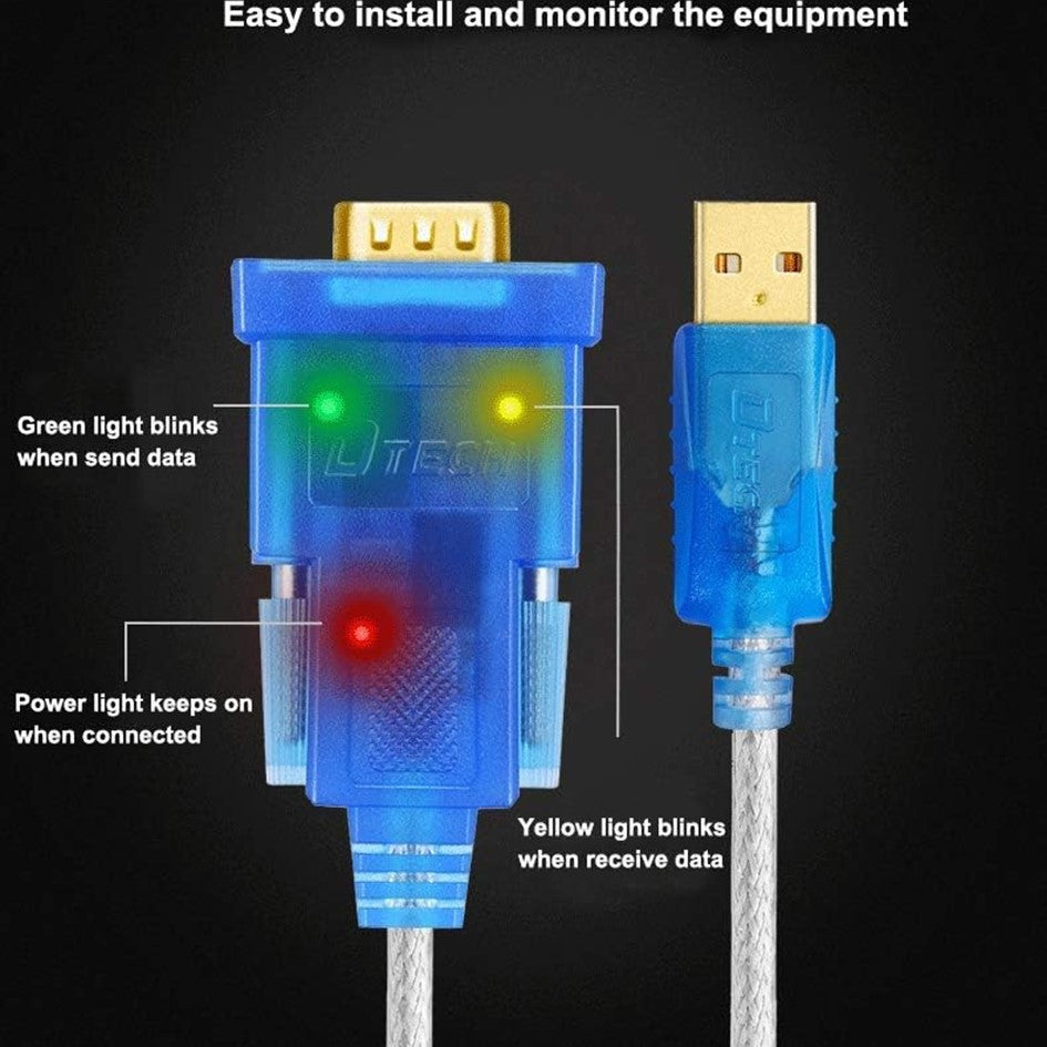Dtech USB2.0 to Serial RS232 DB9 Cable FDTI Chipset 0.5M / 1M / 1.5M /2M / USB to RS232 / USB to Serial / USB to DB9/ FDTI CHIPSET DT5011