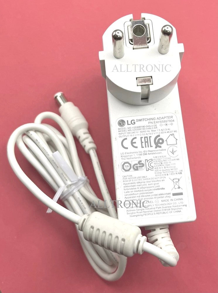 LED TV/Monitor AC Adaptor MS-V2530R190 19V 2.53A 48.07W for LG Monitor Display