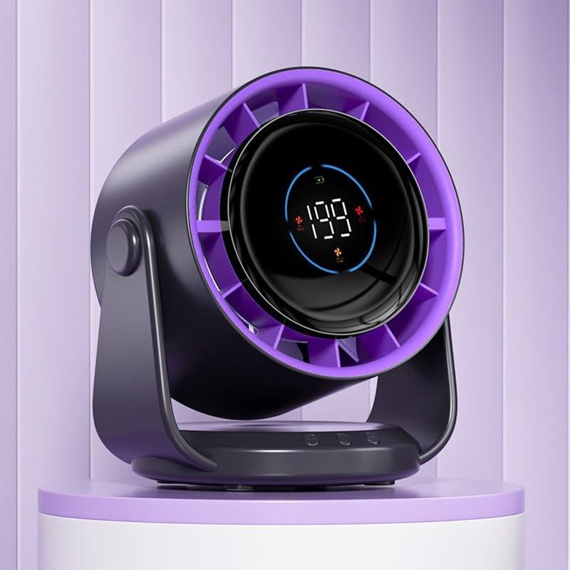 Desktop Loop Fan USB Mini Air Con Fan, USB Rechargeable Cooling Fan Ta ...