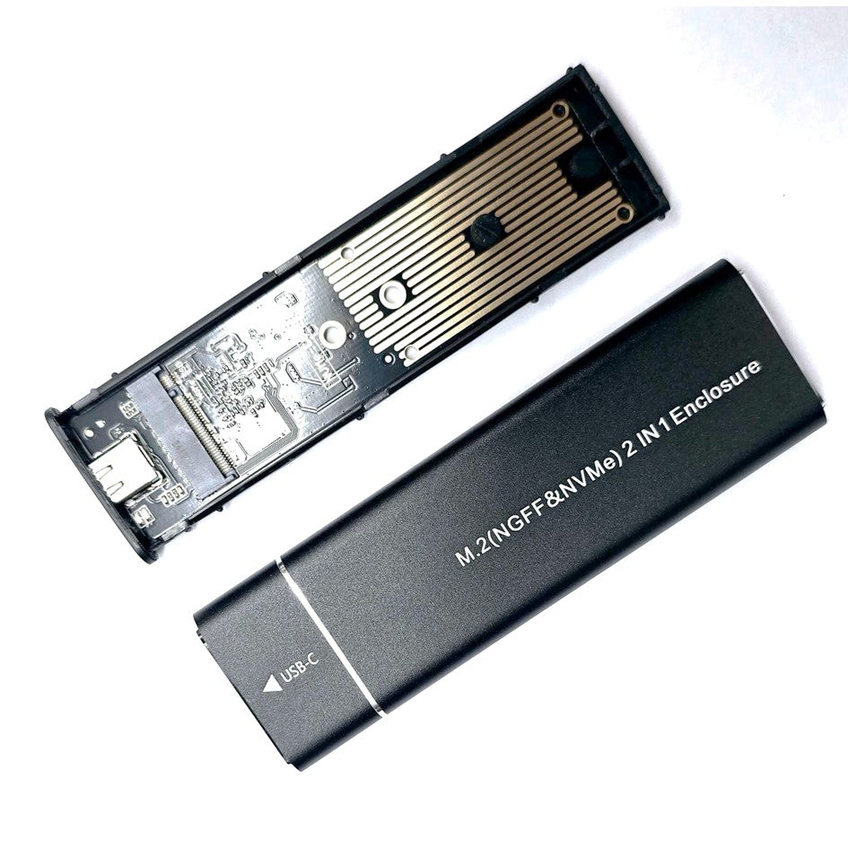 10Gbps M.2 Case 2-in-1 NGFF & NVMe SSD to USB3.1 Enclosure / NVMe Case / NGFF Case For M.2 SSD