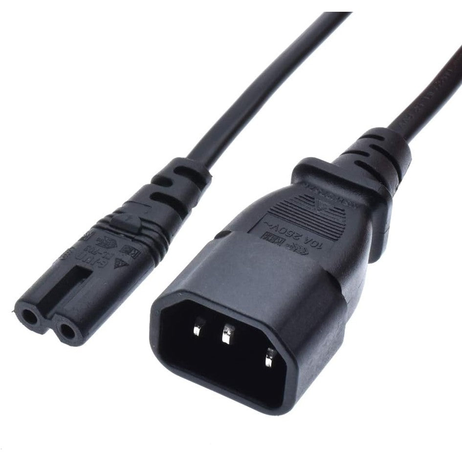 Power Cord C14 to C7 2Meter IEC320 C14 to C07 Figure 8 Cable