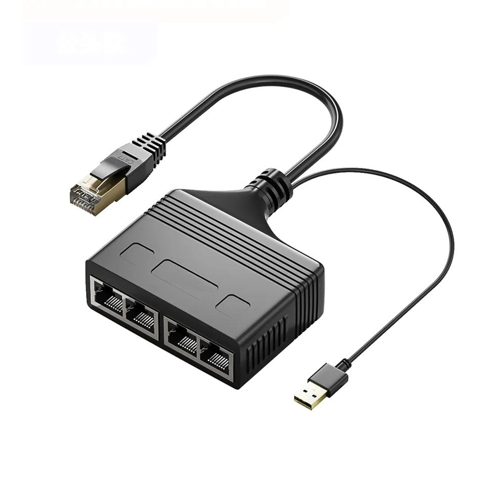RJ45 Cable Adapter to 4 Female RJ45 Ethernet Splitter support up to 100M