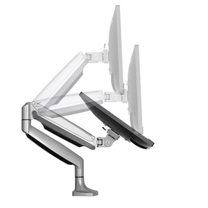 StarTech Desk Mount Monitor Arm - Heavy Duty Ergonomic VESA Monitor Arm - Single 32" (19.8lb/9kg) Display - Full Motion, Height Adjustable, Articulating - Aluminum - C-Clamp/Grommet - Silver