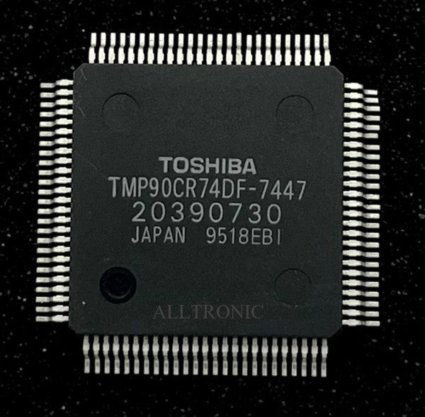 Color TV/VCR Controller IC TMP90CR74DF-7447 = 20390730 QFP100 Toshiba
