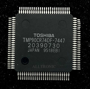 Color TV/VCR  Controller IC TMP90CR74DF-7447 = 20390730 QFP100 Toshiba