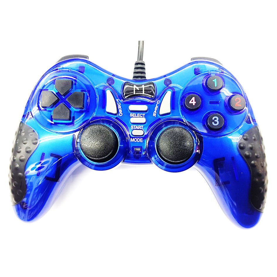 GamePad Joystick Controller USB interface N1-320 with Dual Vibration Function 12Fire Buttons 4Axis Blue Red