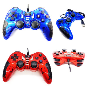GamePad Joystick Controller USB interface N1-320 with Dual Vibration Function 12Fire Buttons 4Axis Blue Red