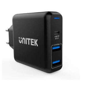 Universal Travel Adaptor with 2x USB + 1x Type C EU Plug 60W Unitek  P1102A