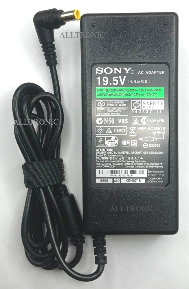 LED TV/Monitor AC Adaptor VGP-AC19V10 19.5V 4.7A for Sony Viao (Safety Approved)