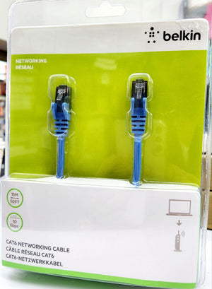 CAT6 UTP RJ45 Ethernet Cable / Network Cable 10m Blue - Belkin