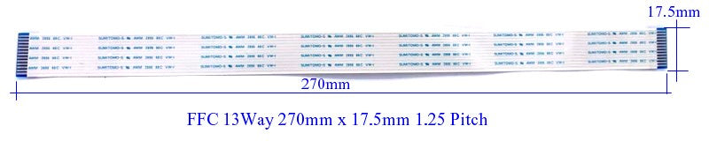 Flexible cable FC 13way 270mm x 17.5mm  1.25mm Pitch