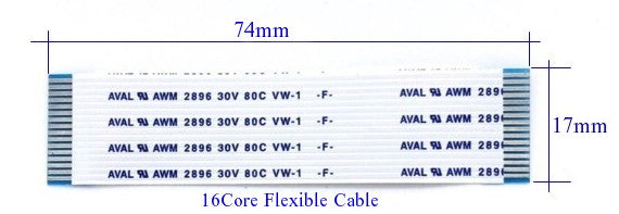Flexible cable FC 16way 74mm x 17mm for Audio CD Player