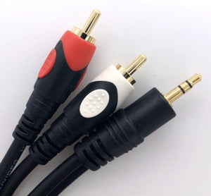 Audio Cable Stereo 3.5mm to 2RCA 5Meter (Male/Male)