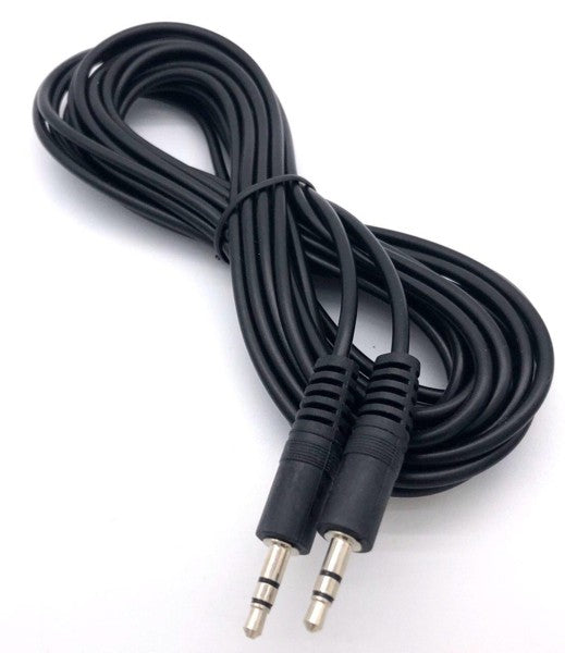 Audio Stereo Cable 3.5 to 3.5mm M/M 5Meter (Male/Male) Silver Jack