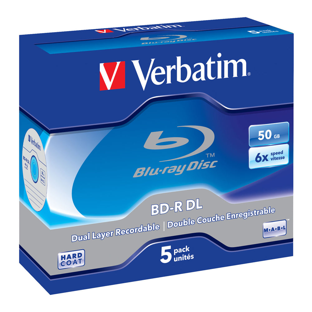 Verbatim Bd-R DL 50Gb 5Pcs Jewel Case #43748