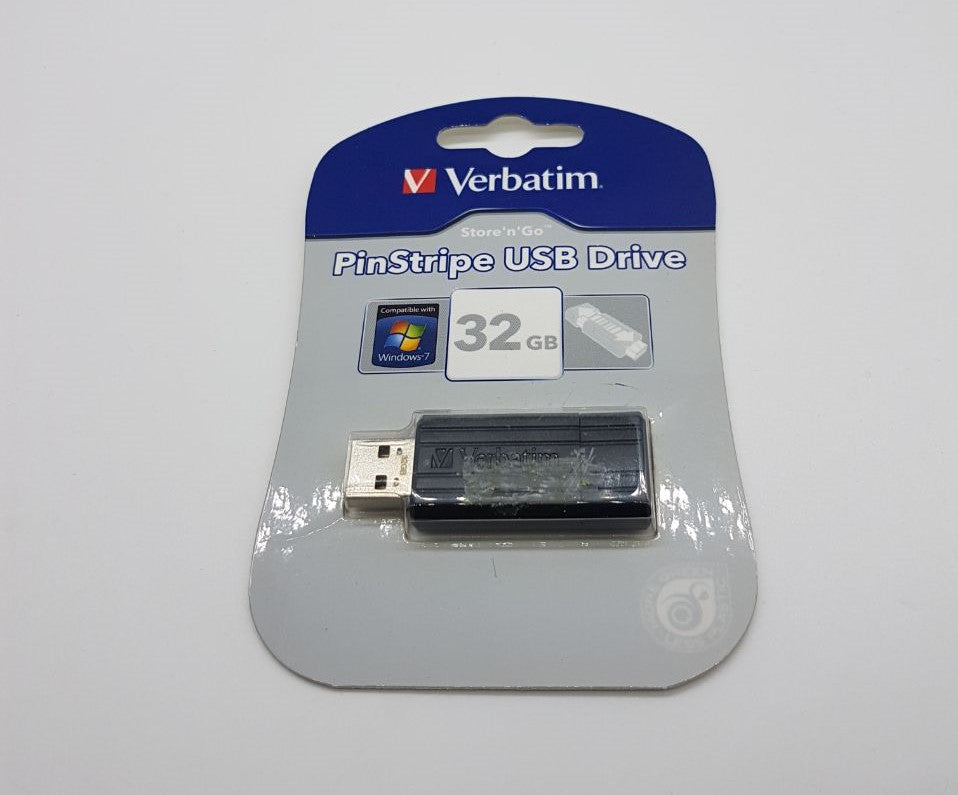 Verbatim  32Gb Pinstripe Usb Drive #64058