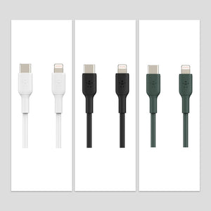 Belkin USB-C to Lightning Cable 1Meter (3.3ft) Model: CAA003bt1MBK /  CAA003bt1MWH / CAA003bt1MMG