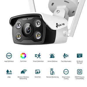 TP-Link VIGI C340-W  4MP Outdoor Full-Color Wi-Fi Bullet Network Camera WIFI / TPLINK VIGI C340-W CCTV