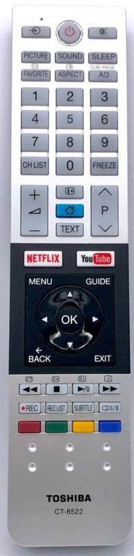 Genuine LED Smart Tv Remote Control CT8522 Toshiba
