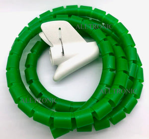 Cable Organizer 22mm Diameter 1.5Meter Green with Zipper