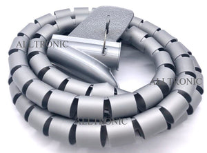 Cable Organizer 22mm Diameter 1.5Meter Grey with Zipper