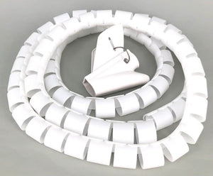 Cable Organizer 28mm Diameter 1.5Meter White with Zipper