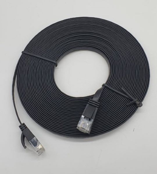 CAT 6 UTP RJ45 Lan Cable 8Meter Flat (Black)