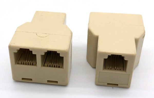 Telephone Connector RJ11 Splitter 1 Female to 2 Female