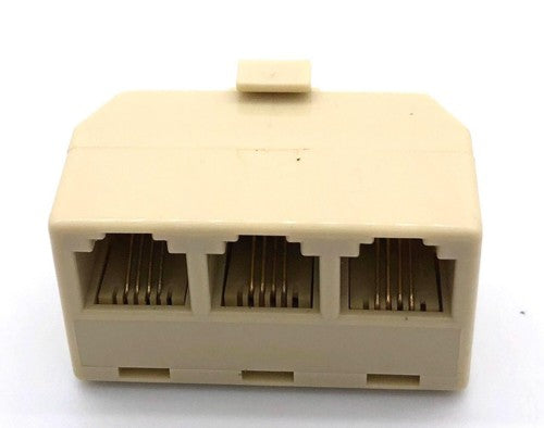 Telephone Connector RJ11 Splitter 1 Male to 3 Female