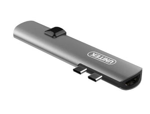 Converter USB TypeC + HDMI + Gigabit + Power Delivery Unitek D008A