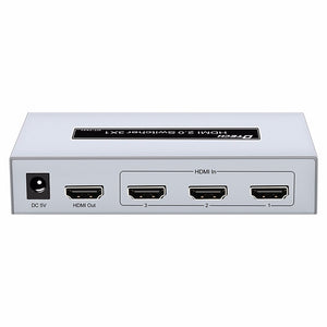 DTECH HDMI switche 4K HD 3 in 1 out H HD video remote control DT7431
