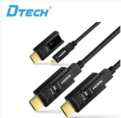 Fibre Optic HDMI Cable Ver2.0 25Meter Dtech DTHF304 with Micro HDMI to Micro HDMI / HDMI to HDMI 4K@60Hz Adaptor