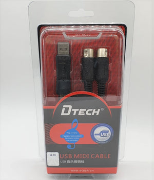 Dtech USB to MIDI Converter / USB MIDI Cable DT5022