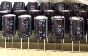 Electrolytic Aluminium Capacitor 10uf 350v 105°c Size:10x15mm Yageo