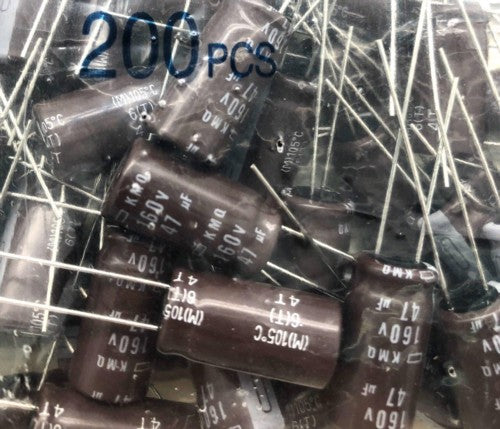 Electrolytic Aluminium Capacitor 47uf 160v 105°c Size:10x20mm KMQ