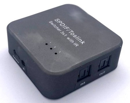 SPDIF / Toslink Digital Optical Audio 3x1 Switcher (3in1out)