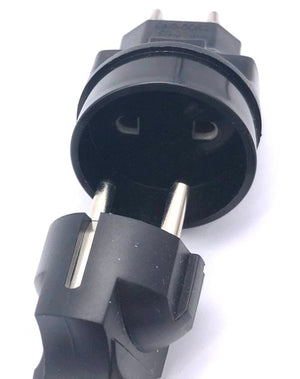 Adaptor Power Socket EU 2Pin Round to 2Pin Flat (F/M) Converter